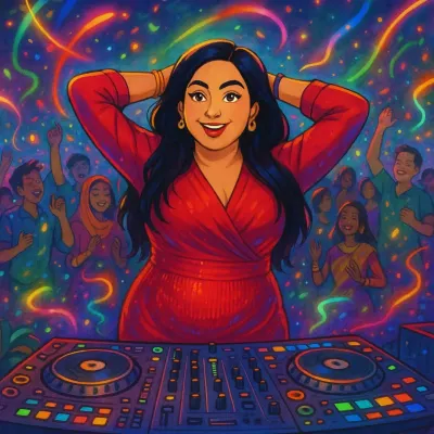 An illustration that captures my energy and love for music. My philosophy is to create from the heart, be honest, and work hard.