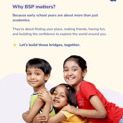 We believe the early school years are about more than just academics. Our Bridges to School Program focuses on finding your place, making friends, and building the confidence to explore the world with joy and curiosity.