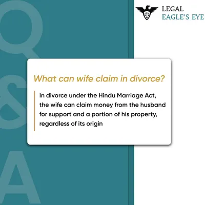 This FAQ post answers a critical question: "What can a wife claim in divorce?" Under the Hindu Marriage Act, she can claim financial support and a portion of her husband's property, and I can help secure those rights.