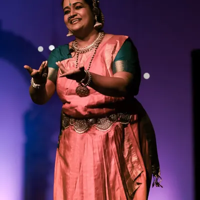 A moment from "Shakti Stuti," our annual day event. As a choreographer, I enjoy exploring the concept of 'Shakti' and its relevance to the modern woman through dance.