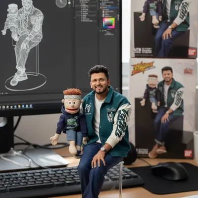 From the stage to a collectible. Here's a look at the 3D model and action figure created of me and Bunny. It's amazing to see our characters come to life in this form.