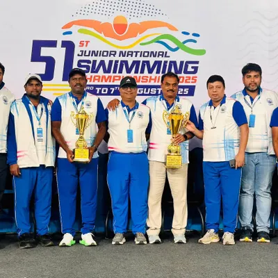 Our team of champion coaches with their trophies at the 51st Junior Nationals.