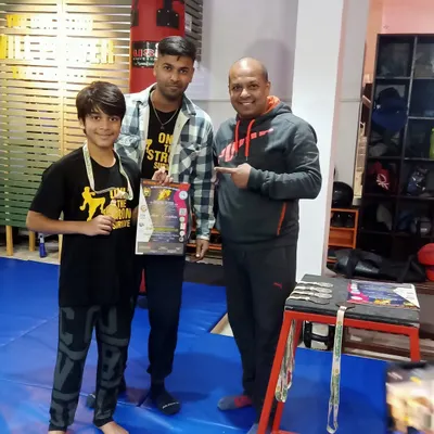 Our youngest champion, Erhaan Ansari, after winning Gold at the National Kickboxing Championship. His focus and dedication are an inspiration to the entire squad.