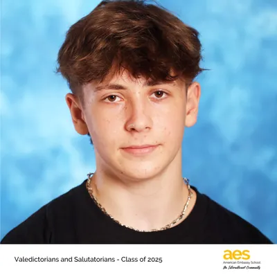 We congratulate Karl Jakob Jakobi, one of our Valedictorians for the Class of 2025. This honor recognizes his exceptional academic performance and dedication throughout his high school career.