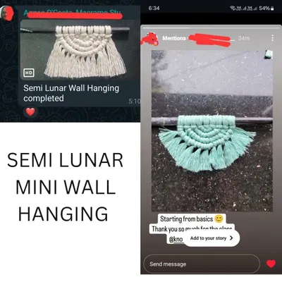 Look at this wonderful feedback and the beautiful semi-lunar wall hangings created by my students. It's so rewarding to see them master the basics and create something they're proud of.