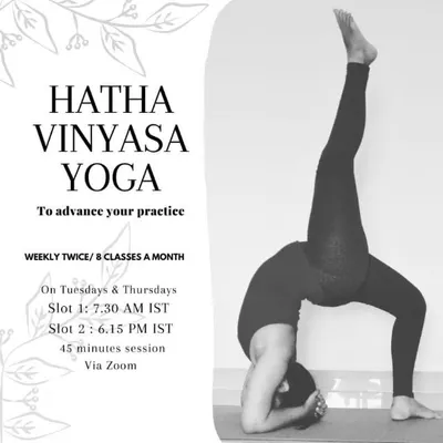 Ready to advance your practice? These Hatha Vinyasa sessions are scheduled twice a week with morning and evening options via Zoom. Each 45 minute class is designed to build on your postnatal foundation, helping you explore more advanced asanas and grow stronger.