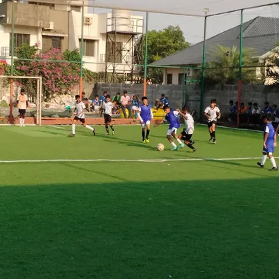 A glimpse of the fast-paced action during the Peace Soccer Cup 3 in Lonavala, with our players battling for possession.