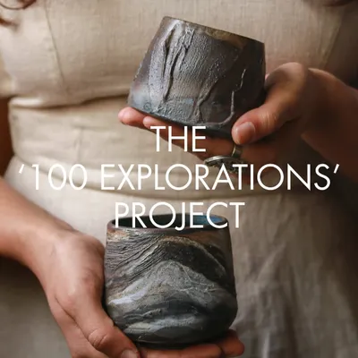 The '100 Explorations' project was born from a desire to play and experiment without expectation. It's a record of what happens when you let the material lead and allow yourself to make again.