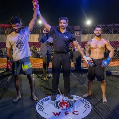 A victory is the culmination of months of hard work. Here I am after a first round finish, securing a top 5 ranking in the South Asian flyweight division.