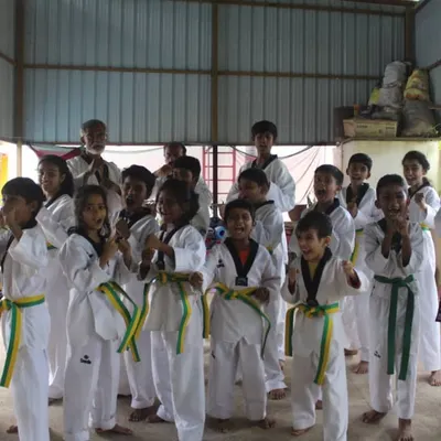 A proud moment for our junior team after successfully completing their first Kukkiwon standard belt exam. This is a foundational milestone, teaching them the value of dedication and celebrating their hard-earned achievement in martial arts.