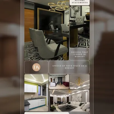 A collage showcasing the breadth of my work, from bold and dramatic home offices to serene living rooms and modern kitchens. It’s a glimpse into the different styles and spaces I love to create.