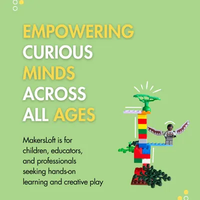 This image encapsulates my core mission: empowering curious minds of all ages. It emphasizes that my hands-on learning and creative play programs are designed not just for children, but also for educators and professionals seeking to develop new skills.