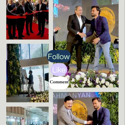 This collage captures moments from the inauguration of a new Larsen & Toubro building in Powai. I performed a live glitter speed painting to honor the CMD, and it was a privilege to be part of their milestone celebration.