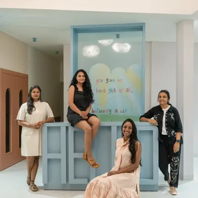 Our dream team at the nursery school reception. Seeing the joy on the kids' faces was our greatest achievement. This project filled our hearts, and we are so proud of the team that brought it to life.