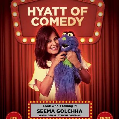 The poster for my "Hyatt of Comedy" show in Kathmandu. This event was a solo stand-up and ventriloquism night at a premier venue.