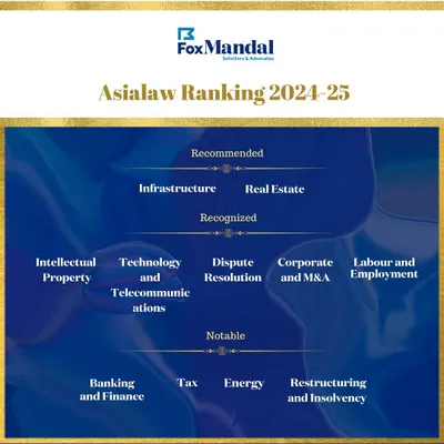 We are honored to be recognized by Asialaw 2024-25 across ten practice areas, including a notable ranking for our Tax practice. This reflects our comprehensive capabilities in handling diverse and complex legal matters.