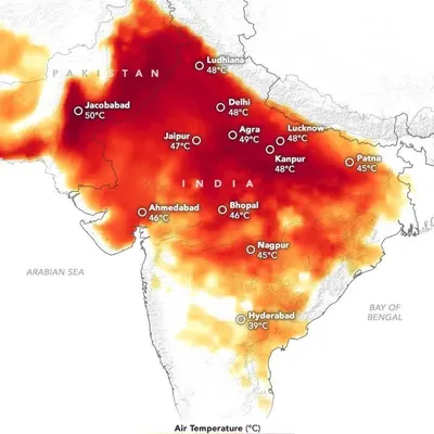India's breadbasket is experiencing extreme temperatures, leading to drought and agricultural damage. This climate emergency is here, and you cannot eat the Electoral Bonds that may have been used to fund projects that worsen it.