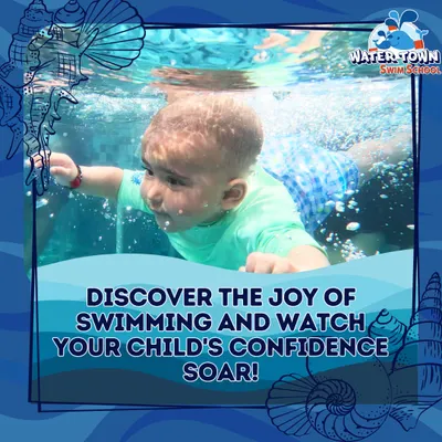 This is the face of pure joy and confidence. Our program is designed to help children discover the fun of swimming and watch their self-esteem soar.