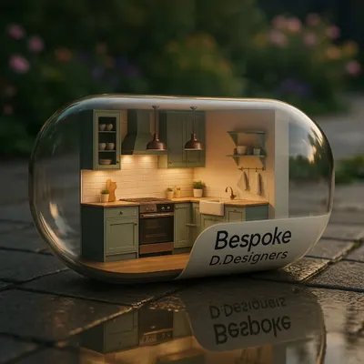 I create hyper-realistic 3D visualizations that allow you to see and feel your space before any work begins. This miniature kitchen concept shows how even small spaces can be packed with style and function, featuring sage green shaker cabinets and warm under-cabinet lighting.