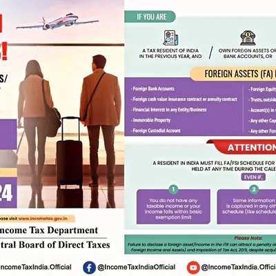 This is an official directive from the Central Board of Direct Taxes for all taxpayers holding foreign assets or earning foreign income. It serves as a reminder to meticulously fill out the Foreign Asset (FA) schedule in your ITR to ensure full compliance and avoid penalties.
