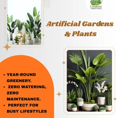 Enjoy beautiful greenery all year round with my artificial gardens and plants. These are the perfect solution for a busy lifestyle, offering vibrant foliage with zero watering and zero maintenance. I can help you select and style plants that bring life to any indoor space.