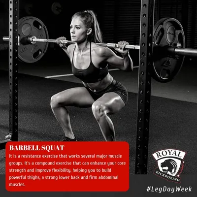 The barbell squat is a cornerstone of strength training. This compound exercise enhances core strength and builds powerful thighs and a strong lower back, essential for any athlete.