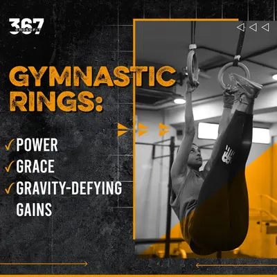 Gymnastic rings offer a unique challenge, building power, grace, and gravity-defying strength. This image captures an athlete performing a toes-to-ring, a great core and grip strength exercise.