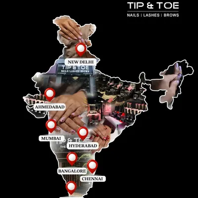 Flawless beauty is never far away. This map shows our salon locations across New Delhi, Ahmedabad, Mumbai, Hyderabad, Bangalore, Chennai, and Kochi.