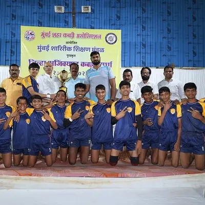 Our victorious Kishor Gat (Junior group) team after winning the Mumbai City District Championship.