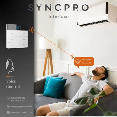 Control your comfort without lifting a finger. Our voice-enabled keypad allows you to simply say, "Hey Sync, Turn on AC," providing hands-free control over your environment.