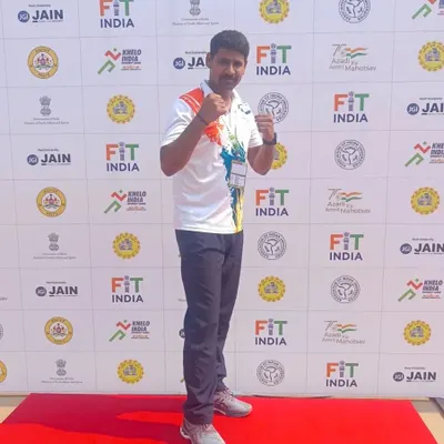 At the Khelo India University Games 2021. It is important for me to attend these events to support the athletes and stay connected with the national boxing community.