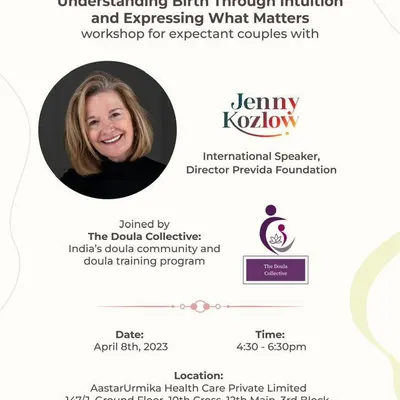 We offer workshops for expectant couples to learn the "Language of Birth" together. This session, led by international expert Jenny Kozlow, focuses on understanding birth through intuition and effectively communicating what matters most to you as a couple during this transformative journey.