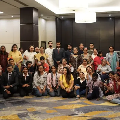 It was our honor to host a heartwarming lunch for the children from the Spastic Society of Karnataka. This group photo captures the joy and connection shared during this special day.