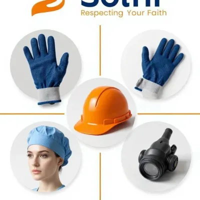 We provide comprehensive visual solutions for B2B clients, like this composite image created for a safety solutions company. It clearly showcases their diverse product range in a single, professional graphic for catalogs and websites.