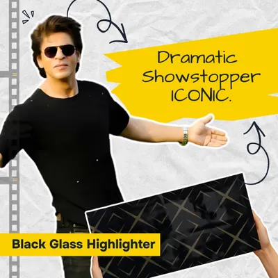 If Shah Rukh Khan were a tile, he'd be this Black Glass Highlighter. Dramatic, a showstopper, and absolutely iconic. It commands attention just like the king of Bollywood.