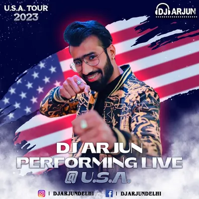 A promotional poster for my 2023 tour across the U.S.A. I am experienced in handling international events and bringing the authentic Bollywood party experience worldwide.