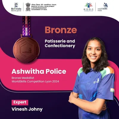 We are incredibly proud of our student Ashwitha Police for winning the Bronze medal at the 47th WorldSkills Competition in Lyon, France. This is a testament to her talent, dedication, and the world-class mentorship we provide.