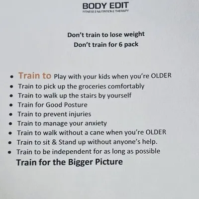 This is my core belief. We don't train for a six-pack; we train for life. We build strength to play with our kids, carry groceries without pain, and stay independent as we grow older. Aesthetics are a happy side effect of being truly healthy and functional.
