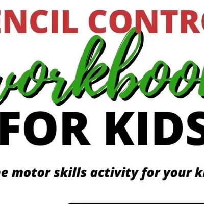 The cover of my Pencil Control Workbook for kids. This book is a key part of my kindergarten readiness program, focusing specifically on fine motor skill activities that make learning to write a playful and positive experience.