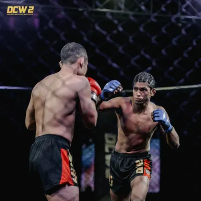 In the heat of battle during a DCW fight. This is the moment of truth where all the training comes together.