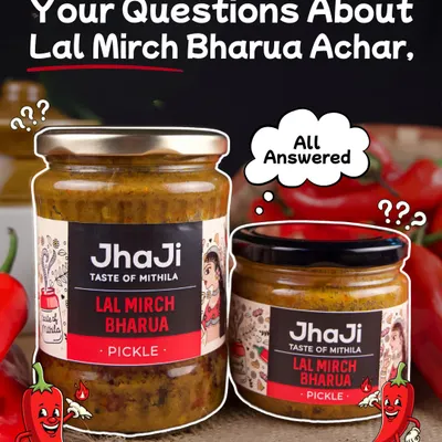 Your questions about our popular Lal Mirch Bharua Achar, all answered. Swipe through this carousel to learn about its spice level, the type of chilli we use, and the best ways to enjoy it.