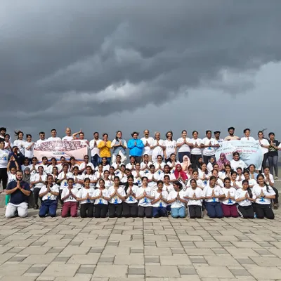 A group photo from our Yoga Sangam 2025 event, celebrating the International Day of Yoga. We were honored to collaborate with SNDT Women’s University, the Ministry of Ayush, and the Indian Yoga Association to bring this event to the community.