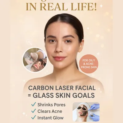 Get that Instagram filter look in real life with our Carbon Laser Facial. It's our go-to treatment for shrinking pores, clearing acne, and delivering an instant glass skin glow, especially for oily and acne-prone skin.