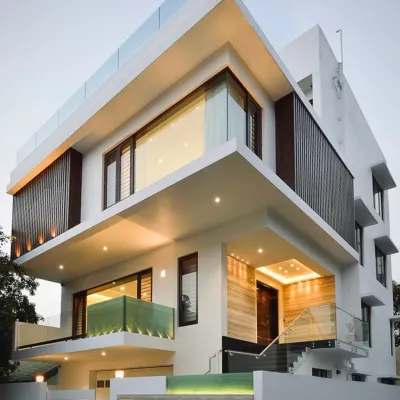 An embodiment of modern minimalism and architectural elegance. This residence seamlessly balances clean lines with warm, natural textures, creating a space that’s both inviting and sophisticated.