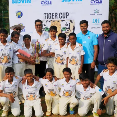 Our U12 team celebrating their Tiger Cup victory. This win is a testament to their hard work and the curriculum-based coaching they receive at the academy.