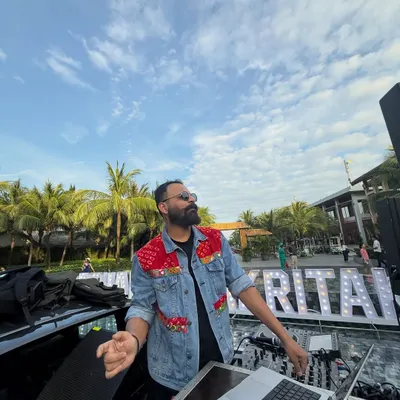 This is my mobile baraat setup in action. I bring the full console and sound system on wheels, creating an unmatched energy for the groom's procession.