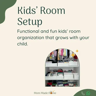My Kids' Room Setup service is designed to create a functional and fun space that grows with your child. I focus on everything from wardrobe systems to play zones, ensuring the room is easy for your child to use and for you to maintain.