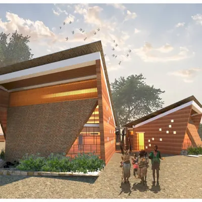 A design proposal for a primary and secondary school in Malawi, Africa, submitted for an architectural competition. The design uses locally inspired forms and materials to create a functional and uplifting learning environment.
