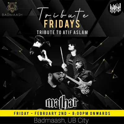 Our poster for an Atif Aslam tribute night. These shows are a journey through the timeless hits of one of the greatest artists, and we love performing them.