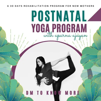 This is my 30-day rehabilitation program designed specifically for new mothers. It details the upcoming batch information, session frequency, and duration. The program is structured to fit into your new life, with recordings available if you miss a session.
